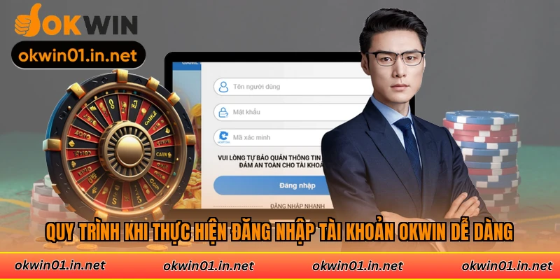 Quy trình khi thực hiện đăng nhập tài khoản Okwin dễ dàng