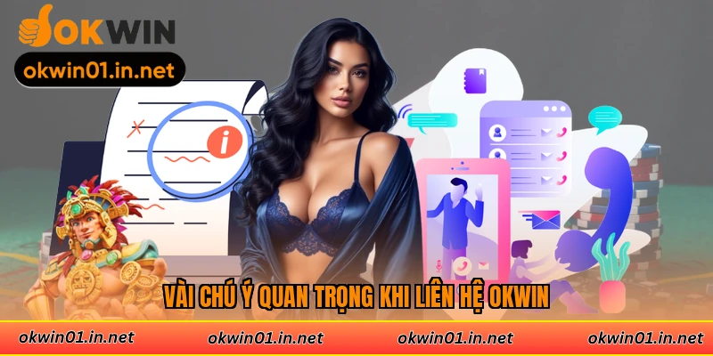 Vài chú ý quan trọng khi liên hệ Okwin